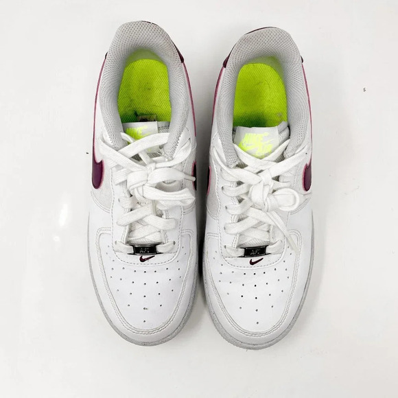 Nike Air Force 1 Crater Next Nature GS Sneaker Shoe White Sangria Burgundy 7.5 - Picture 4 of 10